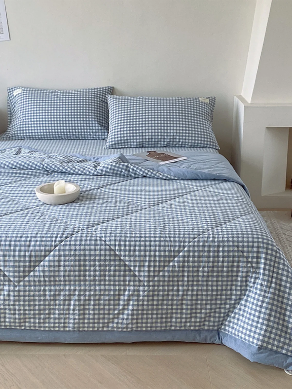 set-quattro-pezzi-di-coperte-estive-leggere-in-puro-cotone-lavato-classe-a-per-condizionatore-d'aria-singole-e-doppie