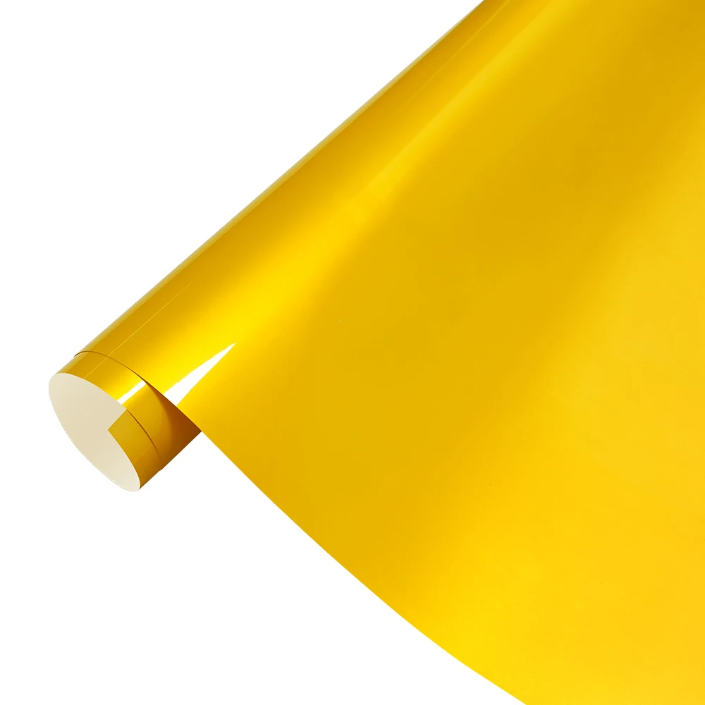Liquid Metal Yellow Color Change Car Sticker Wrap Film Vinyl Film PET Bubble Free Wrapping Decal Car Sticker Interior Exterior view 2