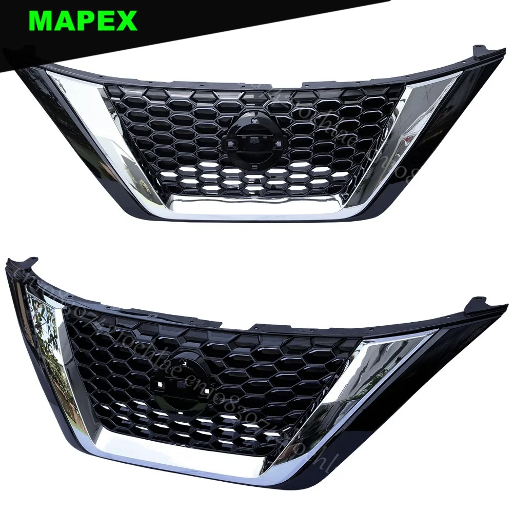 For 2019-2023 Nissan Murano Front Grille Grill Assembly Chrome+Black