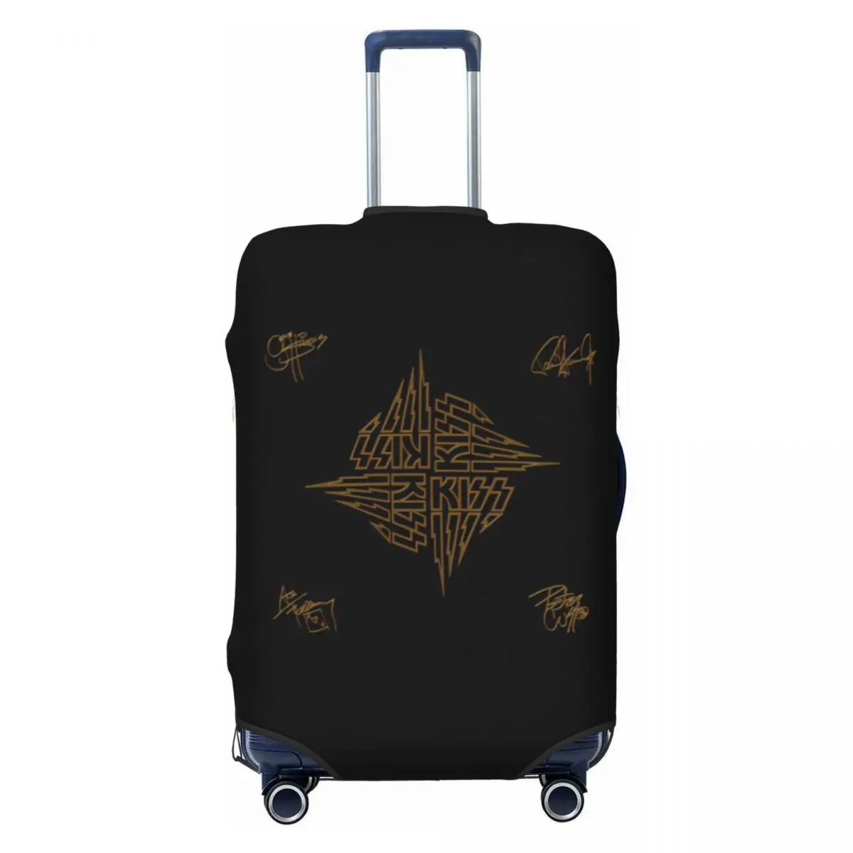 

Kiss Band,Kiss Gold Print Luggage Protective Dust Covers Elastic Waterproof 18-32inch Suitcase Cover Travel Accessories