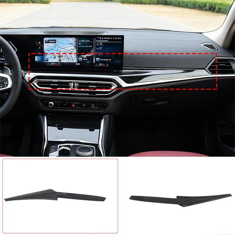 

For BMW 3 Series/i3/4 Series/i4 23-24 central control trim strips, instrument panel trim strips, ABS carbon fiber pattern 1pcs