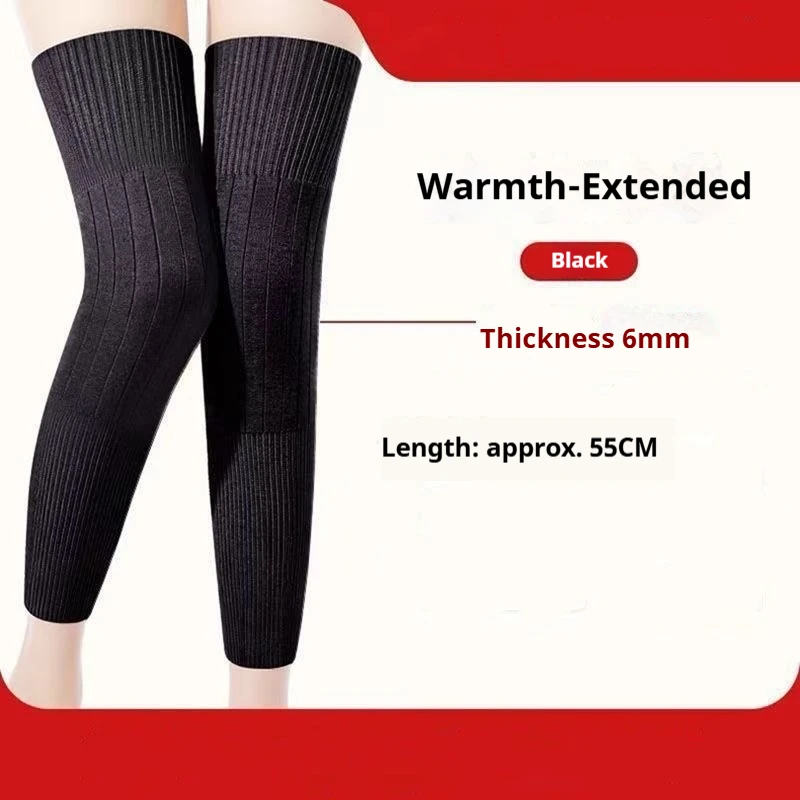 عبوتان من وسادات الركبة بثلاثة ألوان للاختيار من بينها، سميكة للحماية، مناسبة للغرف المكيفة، الطول الممتد للخريف والشتاء، حماية من البرد، تخفيف آلام مفاصل الركبة، الأرجل الباردة القديمة، تدفئة الركبة، للجنسين #5