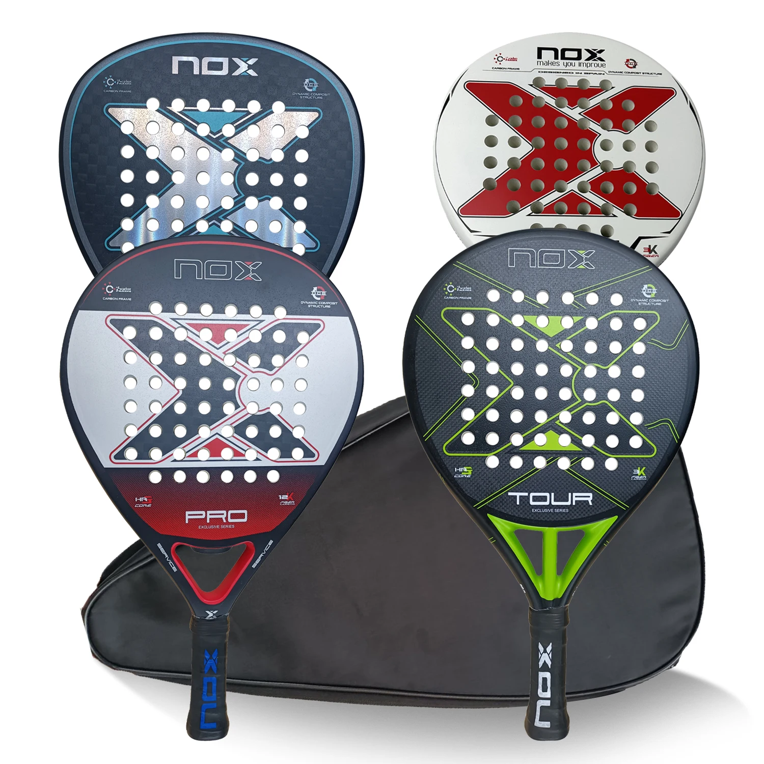 Padel Paddle Tennis Racket Soft Face 3K 12K 18K Carbon Fiber Soft EVA Face Sports Racquet Outdoors Papa Professional Equipment