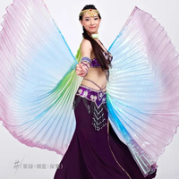 Belly Dance Wings Wear Accessory Women BellyDance Egyptian Oriental Dance Performance Isis Wings Prop 3color butterfly isis wing