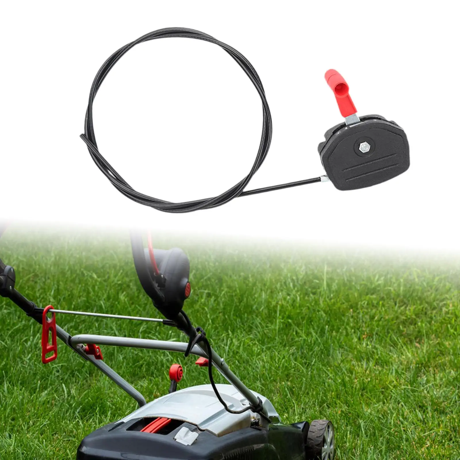 

Lawn Machine Throttle Switch and Cable Set Suitable for Most Mowers Easy to Install Controls Cable Replacement for Household