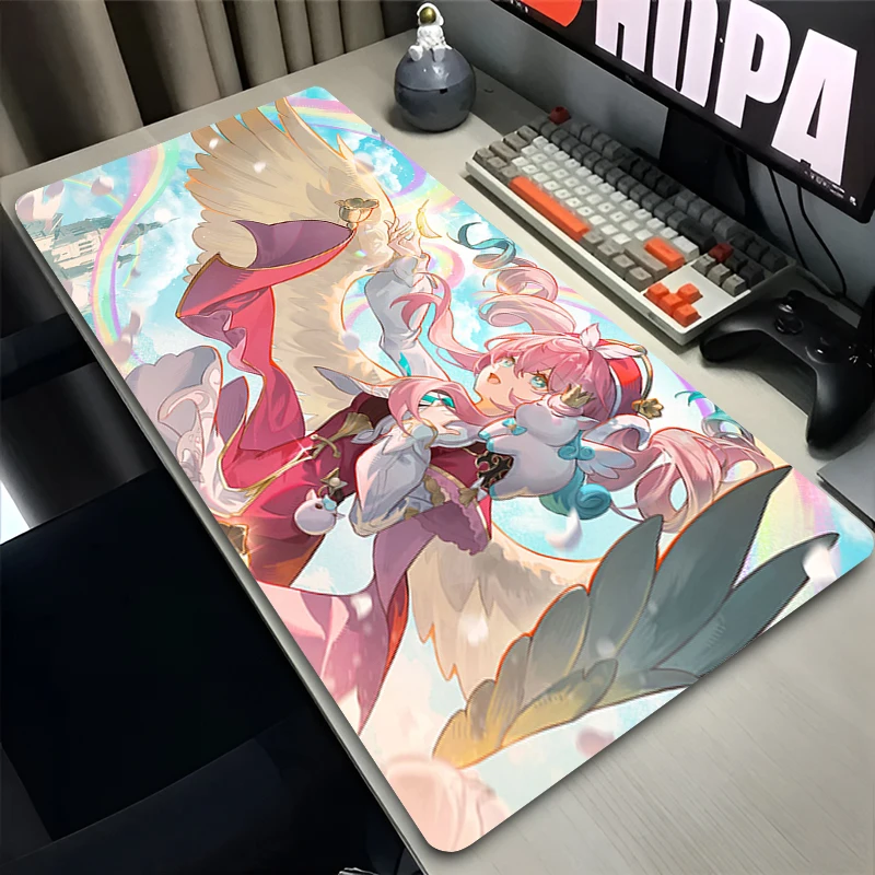 Mouse Pad Laptop Non Slip Extended Desktop Mouse Mat PC Rubber Keyboard Pad Gaming Accessories Honkai Star Rail Hyacine Mousepad