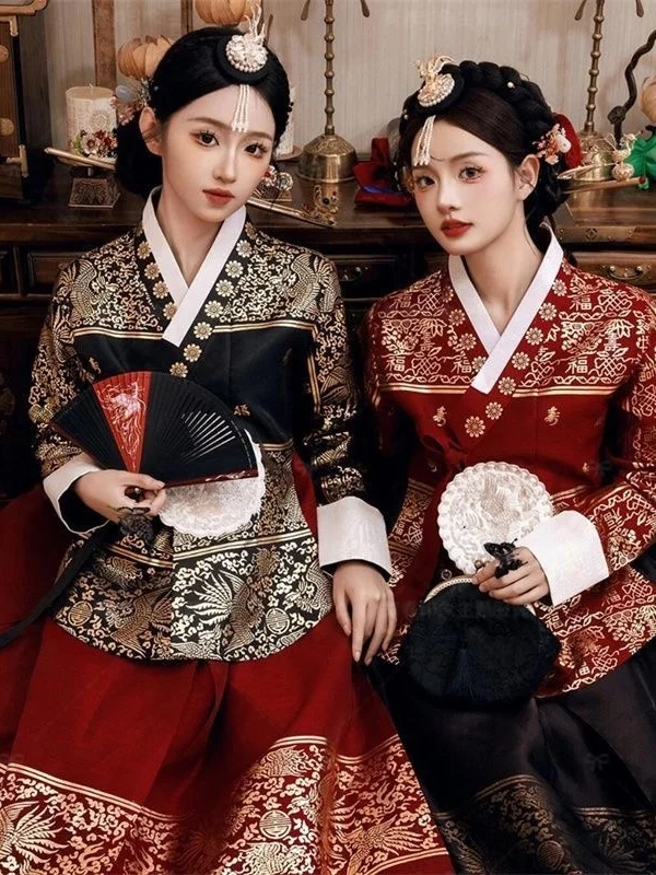 

High-End Korean Traditional Costume Princess Court Ethnic Photography Travel Shoot Clothing for Ladies Summer New Style