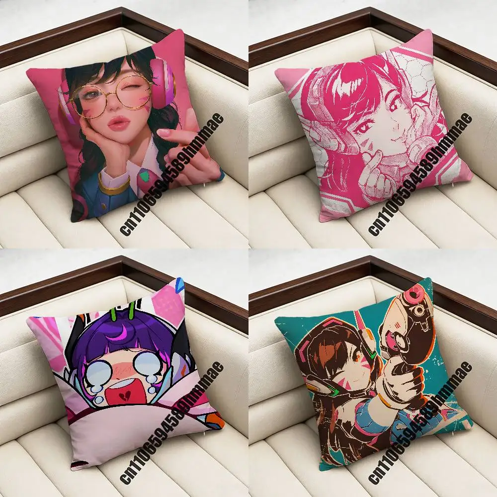 

For Juno Ow DVA O-Overwatch Throw Pillow Case Sham 45x45cm 35x35cm Square Home Pillowcase Cushion Cover