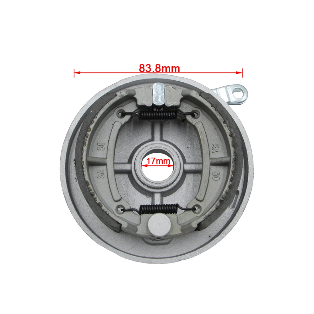 1 Pcs 78mm*3 Stud Front Drum Brake Hub & Shoe For Taotao Sunl 49cc 50cc 90cc 110cc 125cc ATV Go kart Buggy Quad Bike Accessories view 2