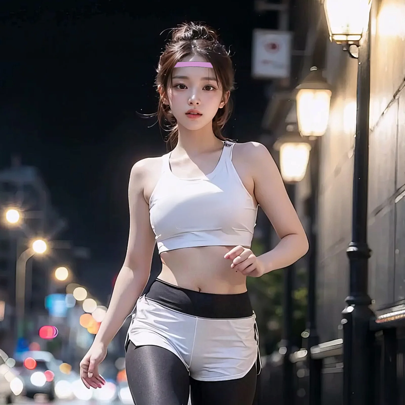 

3Pcs Thin Elastic Sports Headbands Nonslip Sweat Absorbing Running Workout Fitness Headband for Men Women Black Karate Headband