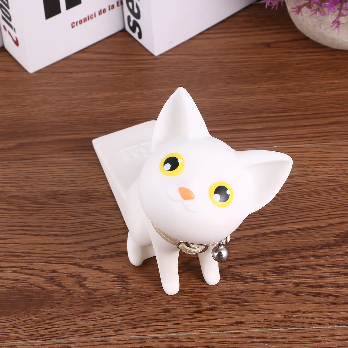 Practical Cartoon Cat Shape Use Door Stopper Home Decoration (White) Cat Door Stopper Decorative Door Stopper