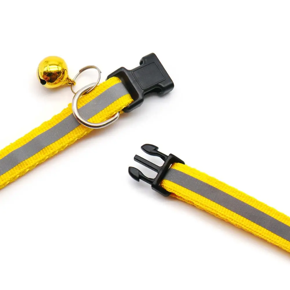2 Stück/Packung 12 Farben Reflektierende Verstellbare Halsbänder für Katzen und Kleine Hunde mit Glöckchen, Niedliche Haustierzubehör-Kollektion – Detail 9