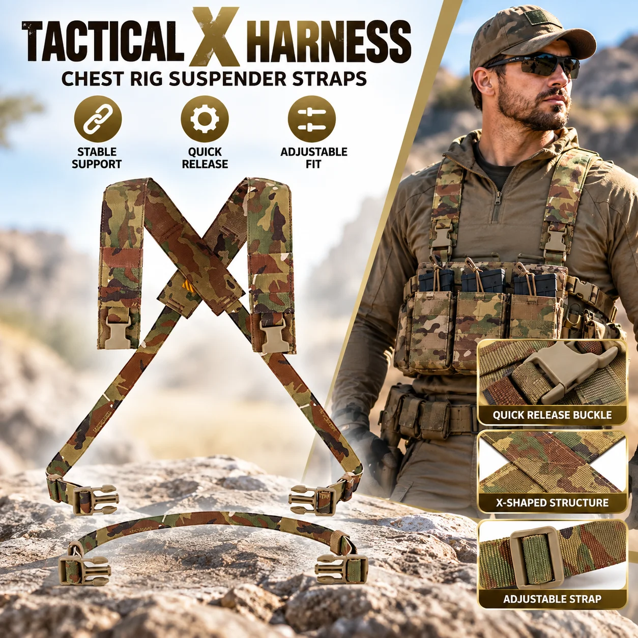 tactical-chest-rig-x-harness-kit-with-back-strap-adjustable-quick-release-shoulder-support-suspender-for-outdoor-training-gear