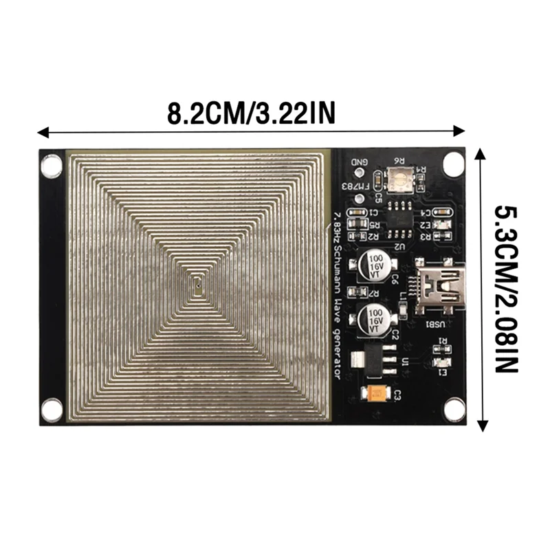 A13E-FM783 5V 0.1A 7.83HZ Mini USB Schumann Resonance Wave Generator Ultra-Low Frequency Generator Kit With USB Power Cable