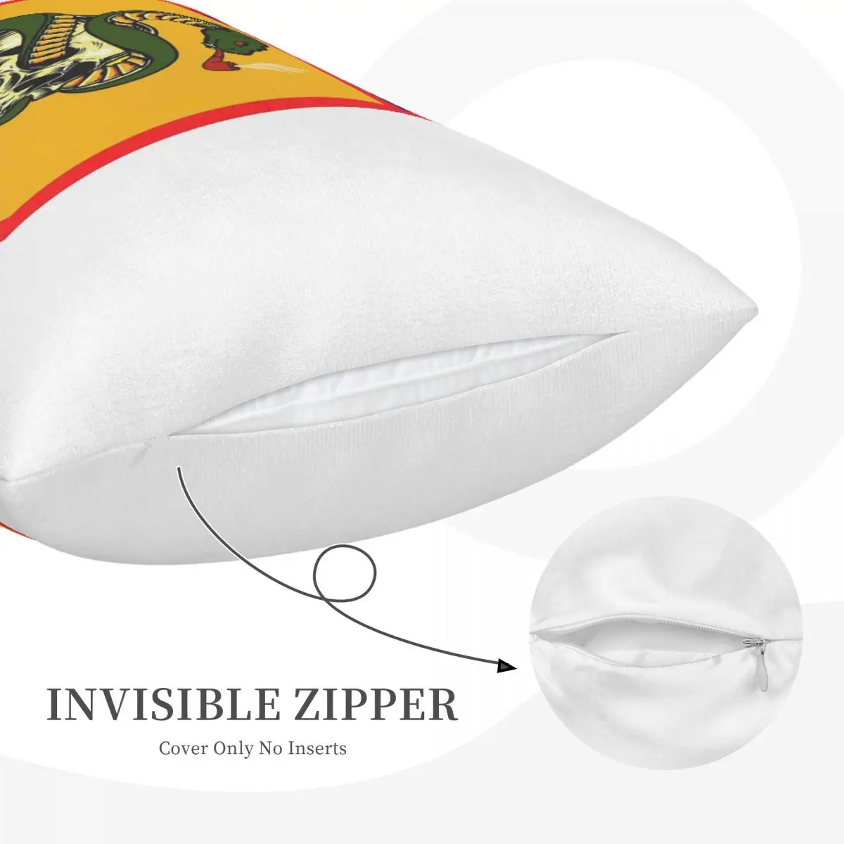 The Smoking Snake Brazilian Expeditionary Force Pacht Rectangle Pillowcase Cushion Cover Bedroom Bed Home Comfort Throw Pillow