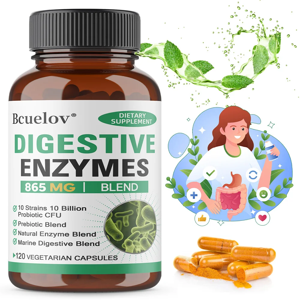 

Digestive Enzymes + Probiotics + Prebiotics,Promote Gut Health,Support Digestive System Health,Suitable for Both Men and Women