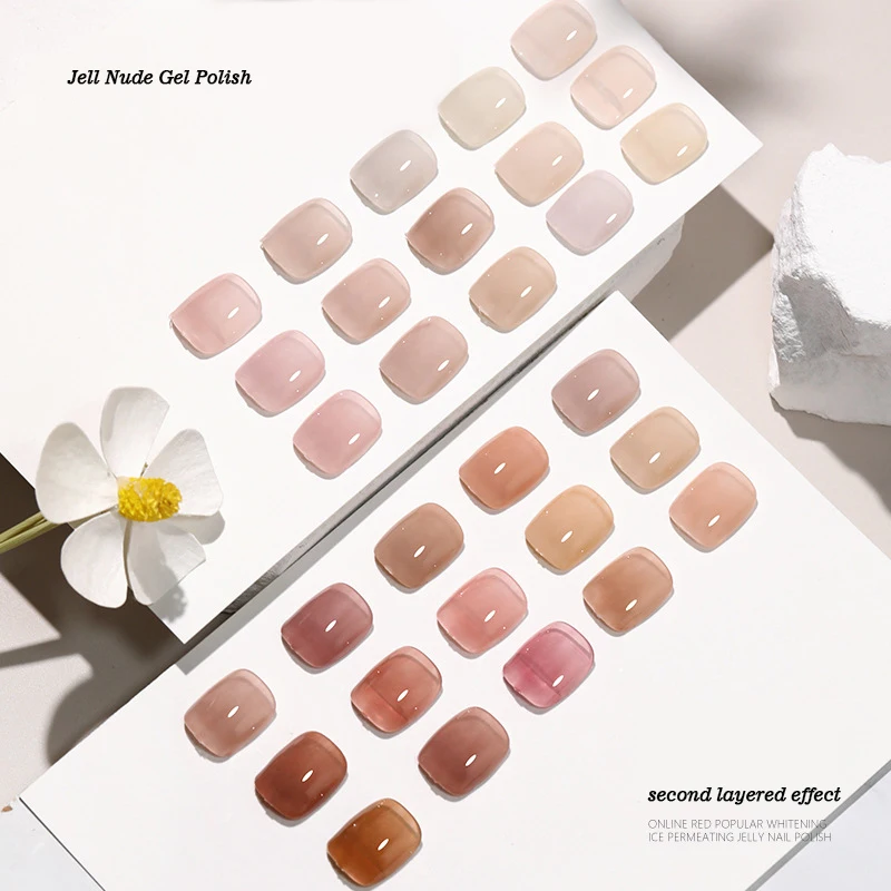 

24 шт., набор корейских гель-лаков для ногтей HEMA TPO FREE, полуперманентный желе-голубой гель, замачиваемый УФ-светодиодный набор ногтей, товары для рукоделия, аксессуары