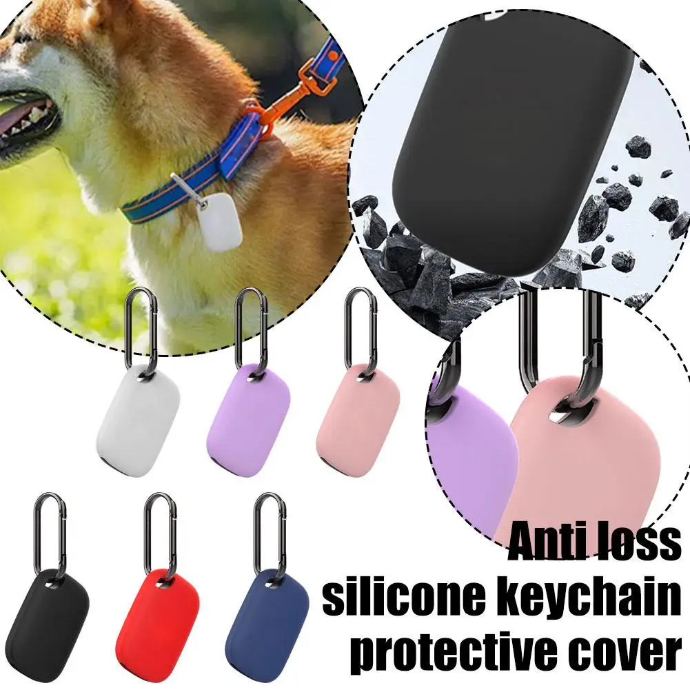 For Tile Life360 Pro2024 Anti-lost Device Silicone Anti-lost Case Keychain Protective Case Silicone Device Tracker Locator Z1M1