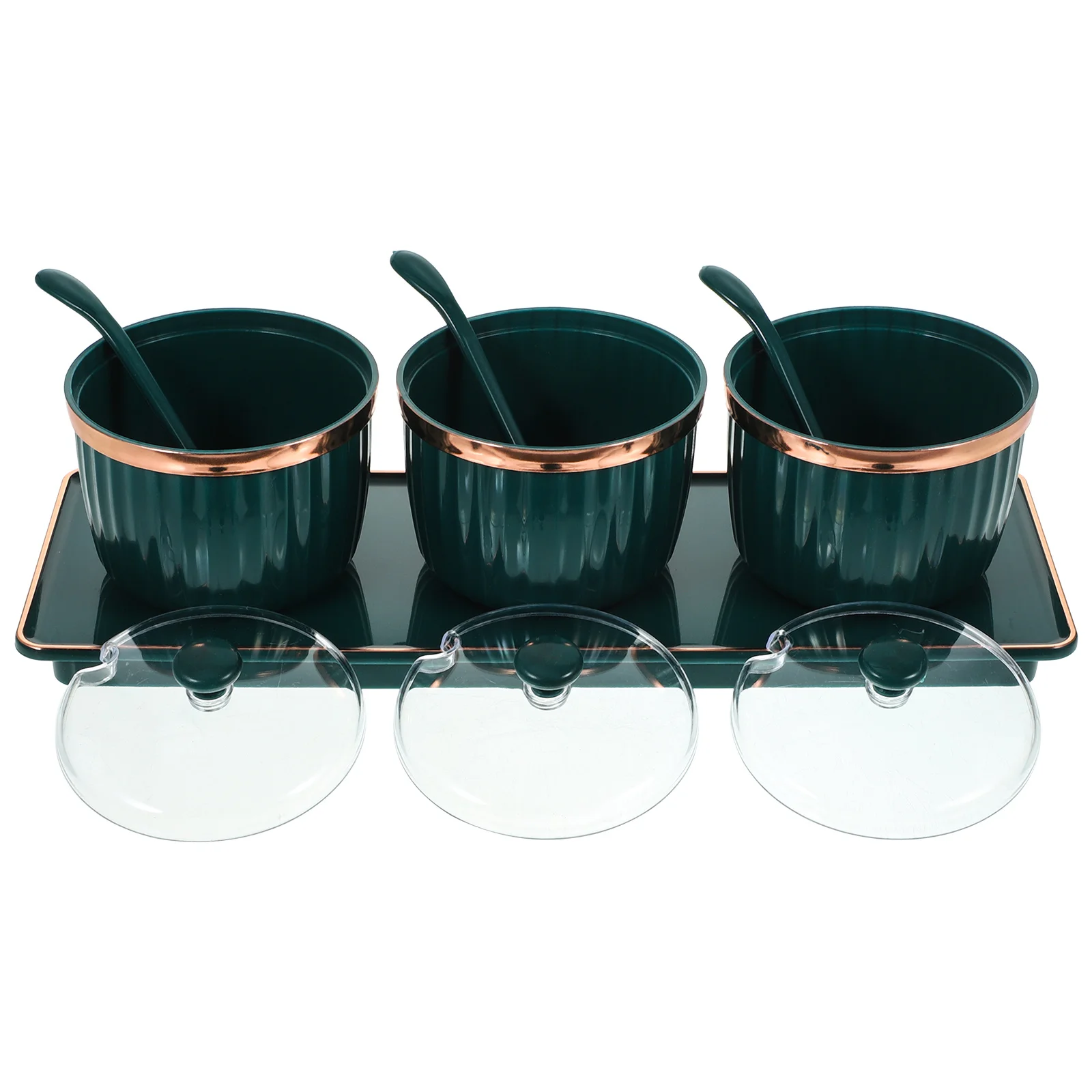 

Plastic Spice Jars Set Condiment Containers Sealed Lids Kitchen Storage Clear Seasoning Salt Holder Oil Resistant Easy Clean