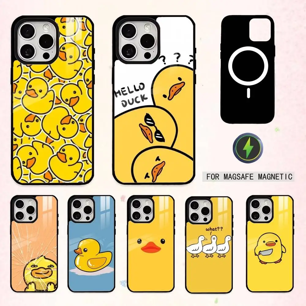 

Adorable Yellow D-Duck Phone Case For iPhone17,16,15,14,13,12,11 Plus,Pro Max Magnetic For Magsafe Wireless Charging