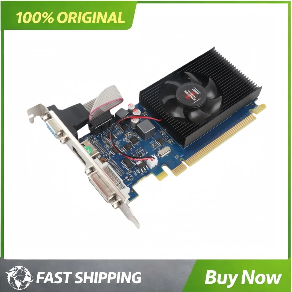 HD6450 2G DDR3 64Bit Graphics Card AMD Desktop Video Card 600MHz Home PC Daily Office Study Computer Hardware Replacement Parts