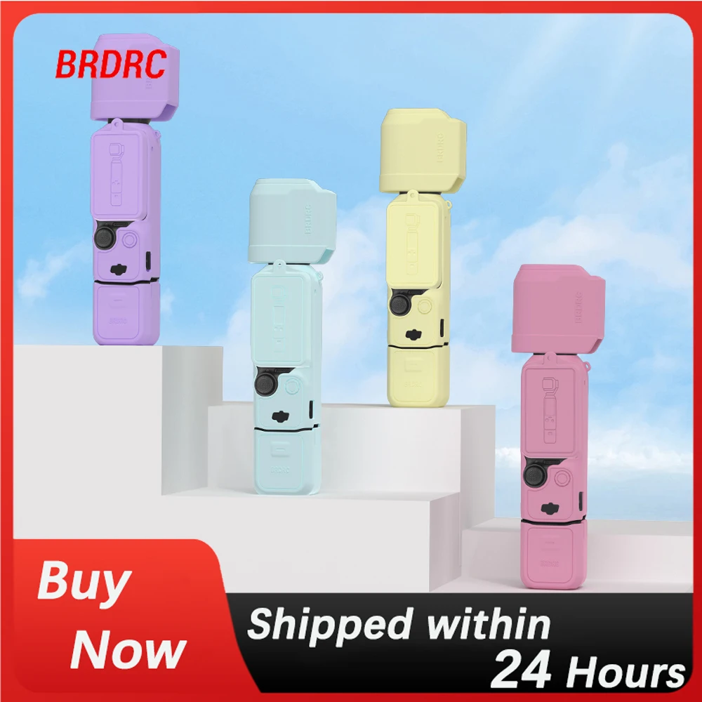 

BRDRC Silicone Protective Case For DJI Pocket 3 Anti-Scratch Shell Handheld Gimbal Camera Soft Lens Cover For Pocket 3 Accessory