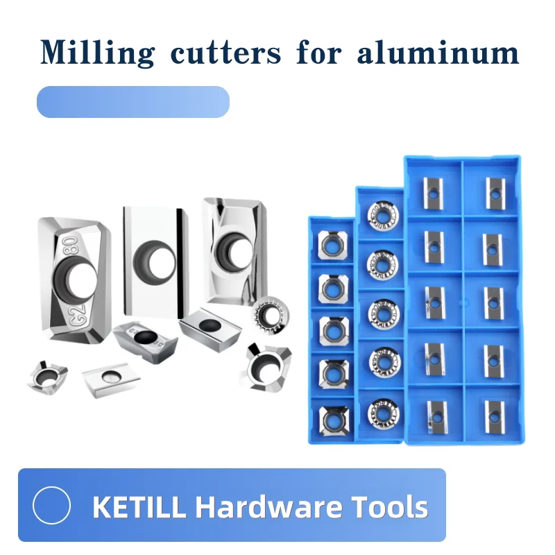 

CNC milling insert for machining aluminum alloy copper milling head apkt1604 1135 Rpgt1003 Seht1204 R0.8carbide cutter blade