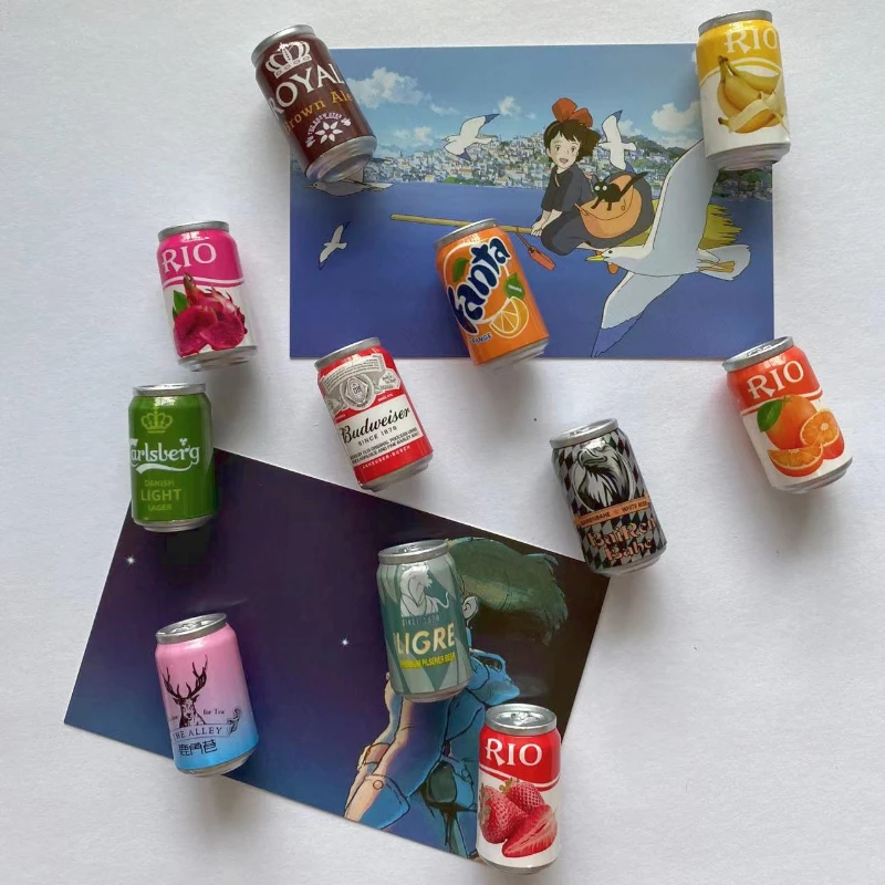 Cute Drink Bottle Refrigerator Magnets Personalized Creative 3d Stereo Magnetic Stickers Refrigerator Magnets