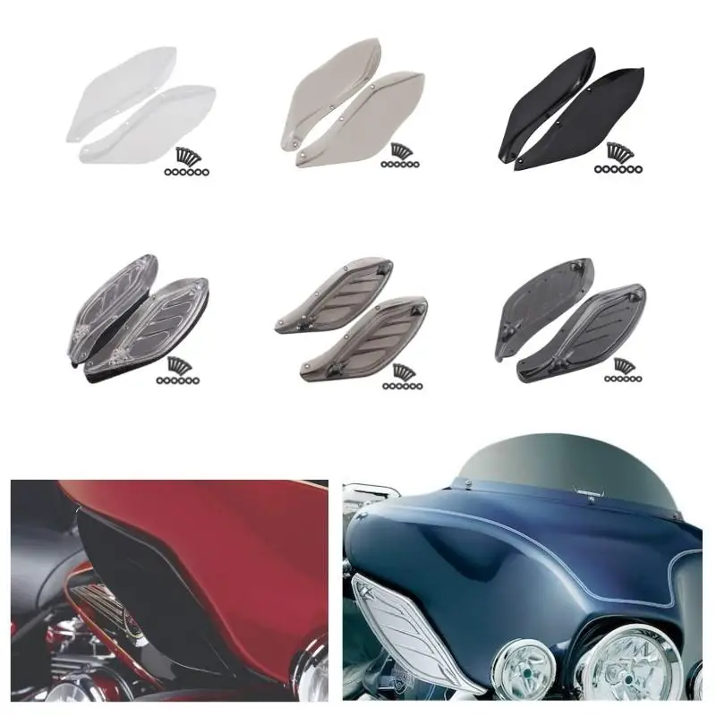 Motorcycle Batwing Fairing Air Deflector Adjustable Windshield Wind Screen For Harley Touring Electra Glide FLHR FLHT FLHX 96-13