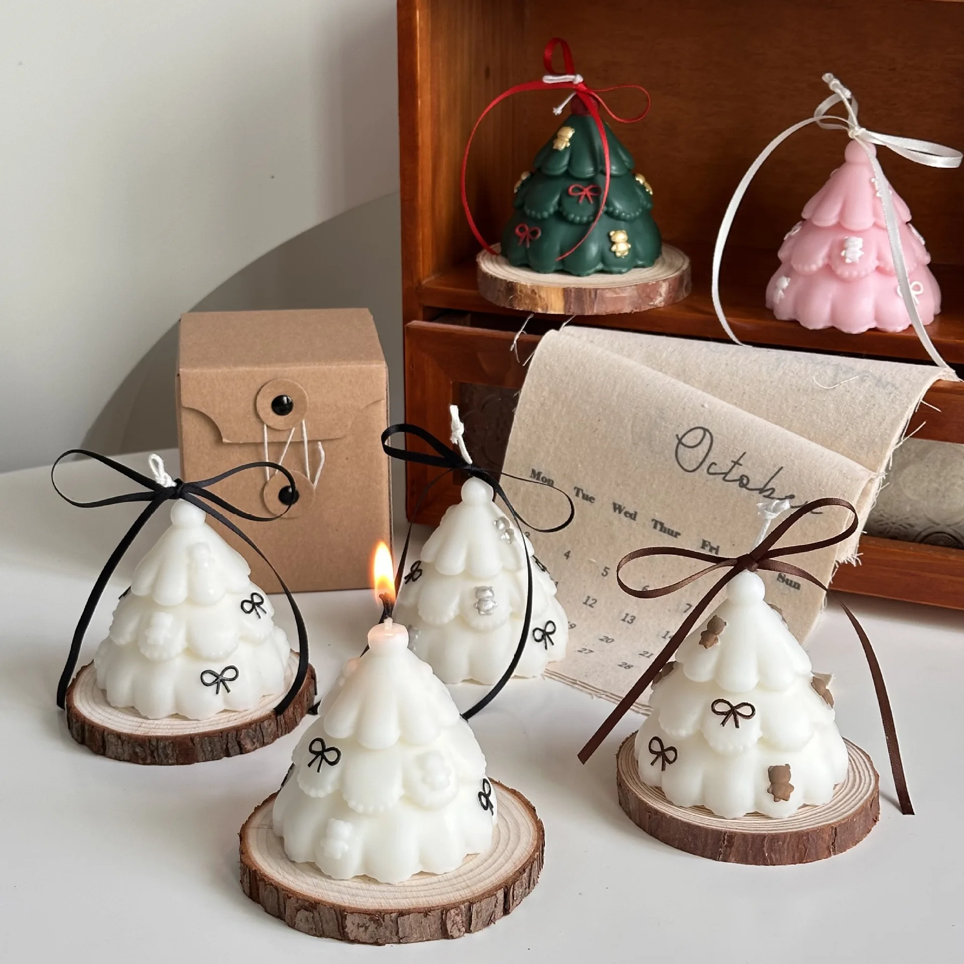 

Christmas Tree Snowman Candles Wedding Decorative Candle Atmosphere Decoration Birthday Party Christmas Supplies 2025 New Year