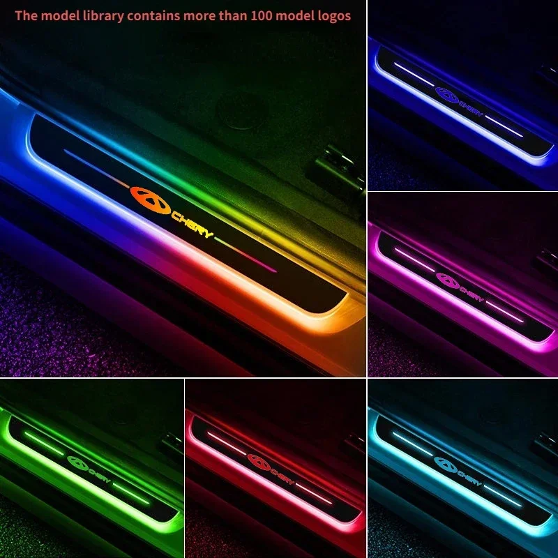 Customized Car door illuminated sill light logo Projector lamp for Chery Tiggo 7 4 2 8 3 Pro 5x 5 T11 E3 QQ Arrizo Fulwin Amulet