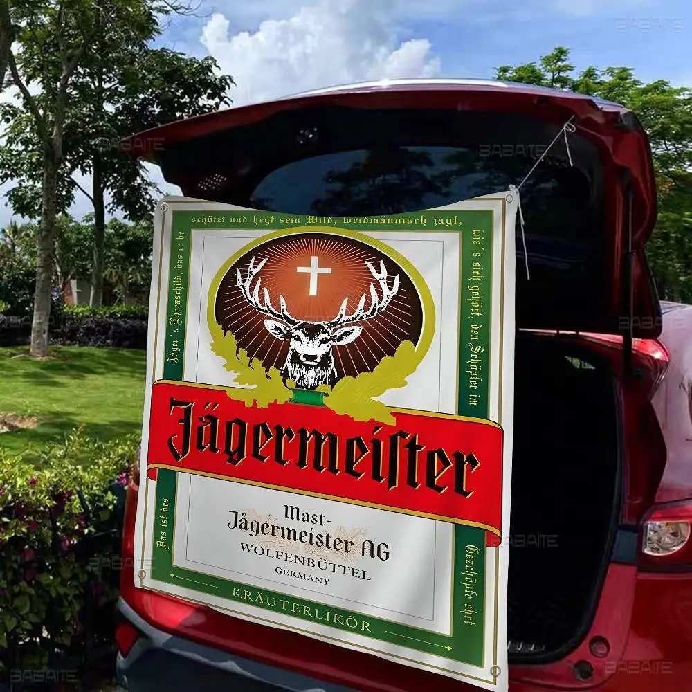 Cartel de chapa clásico Jagermeister, Bar, Pub, impresión avanzada, bandera publicitaria comercial, pancarta de fiesta de empresa