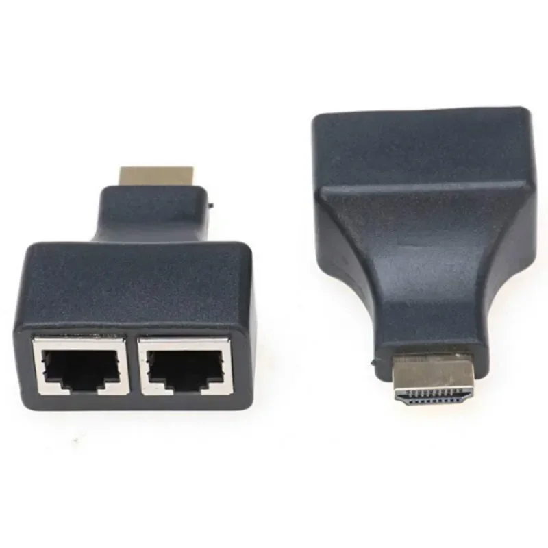 Pengulang Extender Balun Ethernet LAN UTP CAT5e CAT6 Over RJ45 yang kompatibel dengan HDMI - 1080p3D HD Dropshipping