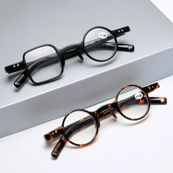 Retro Small Square Round Frame TR90 Eyeglasses Anti-Blue Light Blocking Reading Glasses Transparent Presbyopia Eyewear