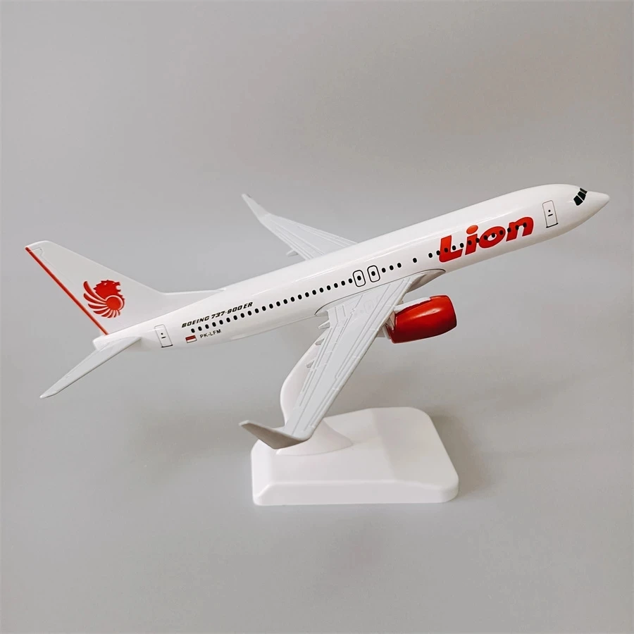 20cm Alloy Metal Air LION Boeing 737-800ER Airlines LION B737 Diecast Airplane Model Plane Model W Base Aircraft Gifts Toys