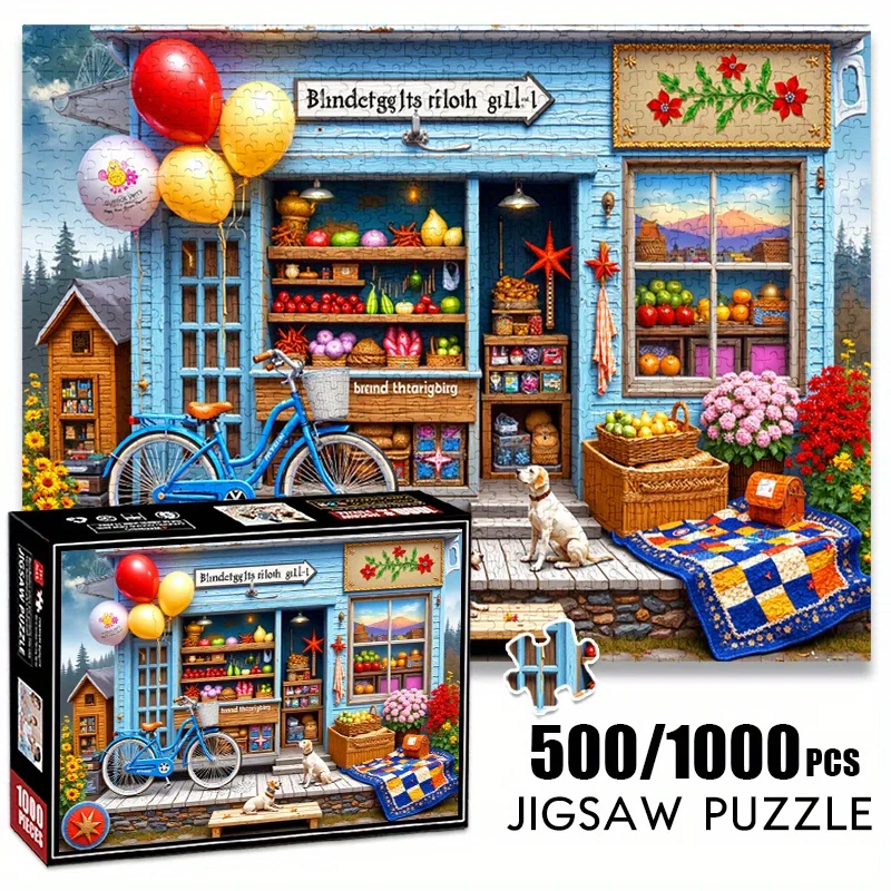 Quebra-cabeça grande de 500/1000 peças, adequado para adultos e famílias – Desafio avançado com peças de arranhões, jogo de cérebro complexo,