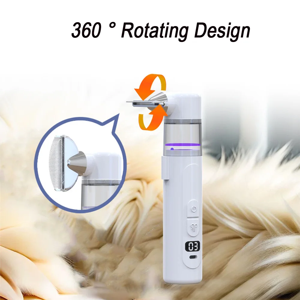 2-in-1 electric pet lice remover cat and dog hair comb flea catcher external insect repellent pet cleaning supplies view 4