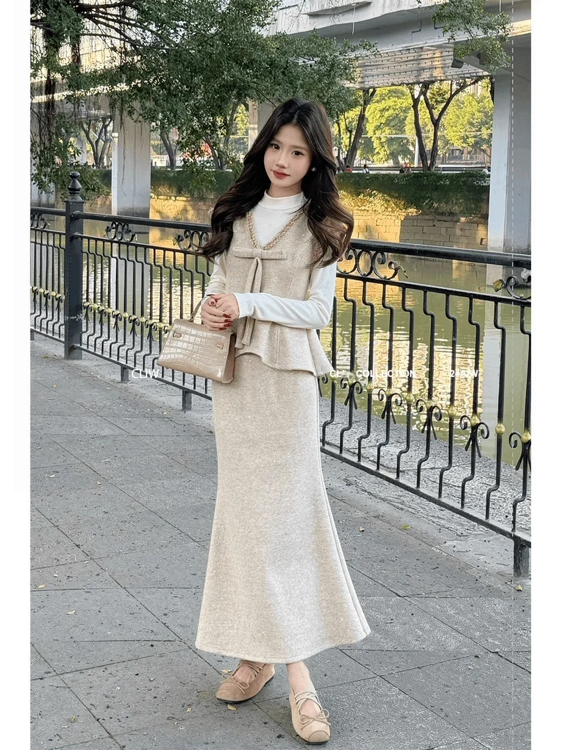 

Ele Spring Faion Set for plus Size Women Beautiful f Skirt Trendy Vest Comfortable Casual Sle High Waist Design