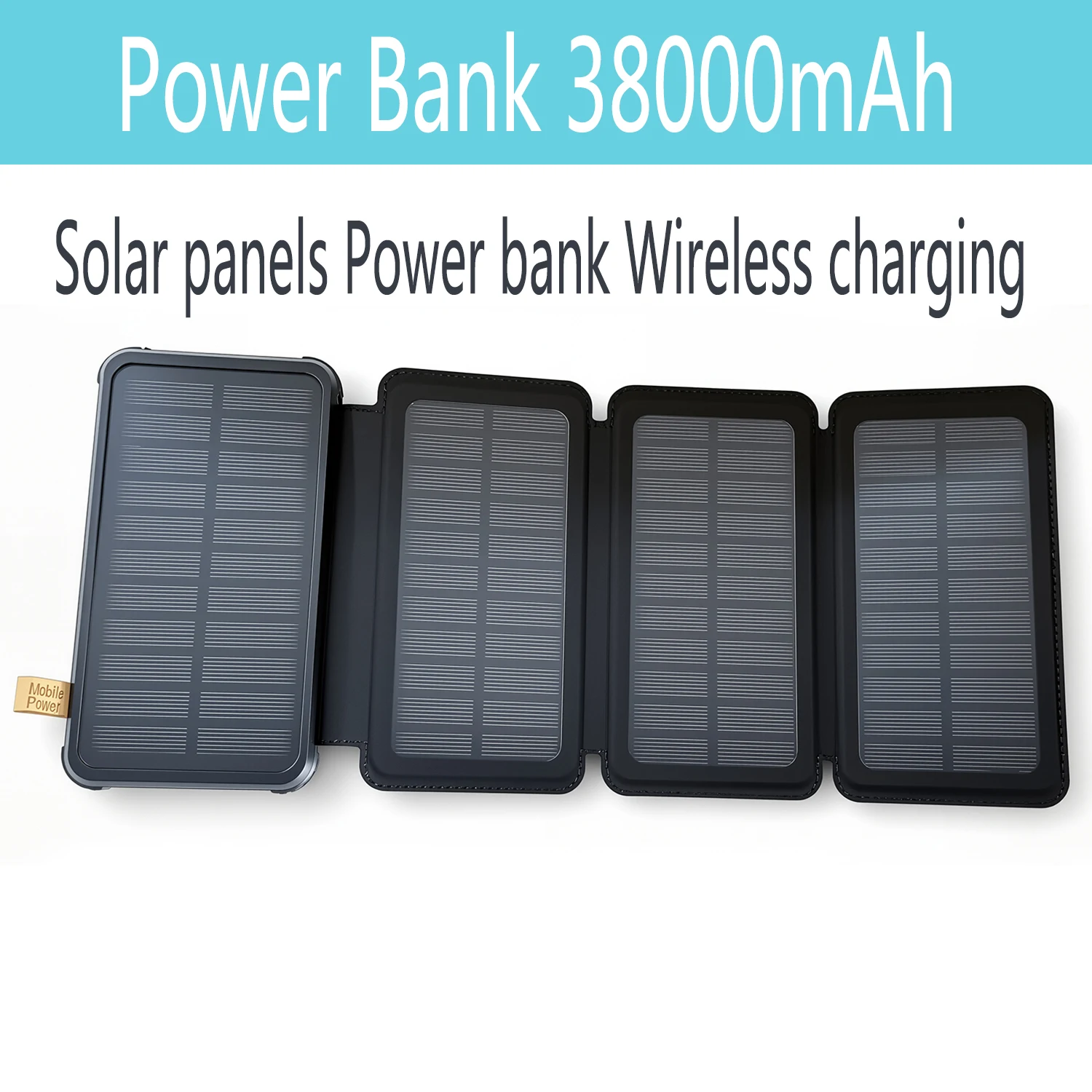 

100% Power Bank Waterproof Outdoor Camping Portable Folding Solar Panels 5V 2A USB Output Sun Power For Phone Real capacity