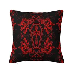 Custom Halloween Witch Gothic Vampire Bat Throw Pillow Case Decoracion 3D Print Sofa Cushion Cover Polyester Cozy Pillowcase