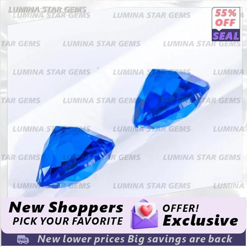 Lab Grown Cobalt Spinel Gemstone for L Lab Round Brilliant Cut Extremely Shiny Jewelry Making DIY Ring Necklace Earrings Lab