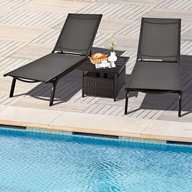 Rattan umbrella side table, tavern with storage slot, wicker side table, terrace with 1.57 "umbrella hole