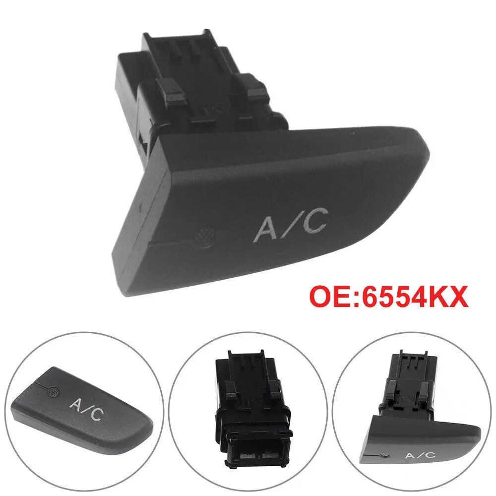 Car Air Conditioning AC Switch Push Button With Cap For Citroen C1 Peugeot 107 Toyota Aygo Mk1 2005-2014 6554KX 6554 KX 6554KX