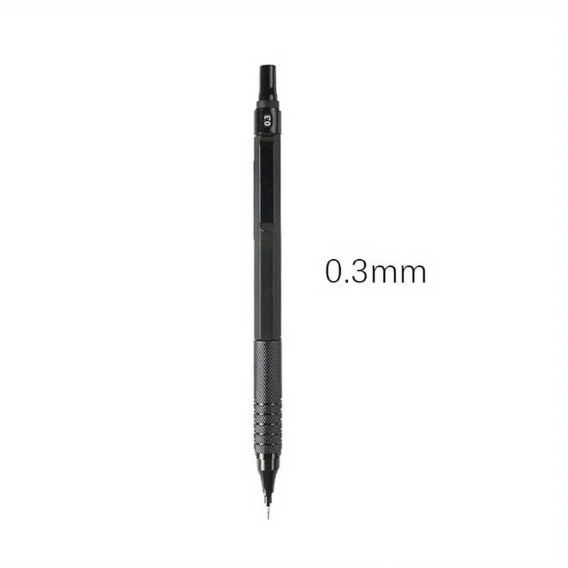 0,3/0,5/0,7/0,9/2,0 mm Druckbleistift, niedriger Schwerpunkt, Metallzeichnung, spezieller Bleistift, Büro, Schreiben, Kunstbedarf für die Schule – Detail 6