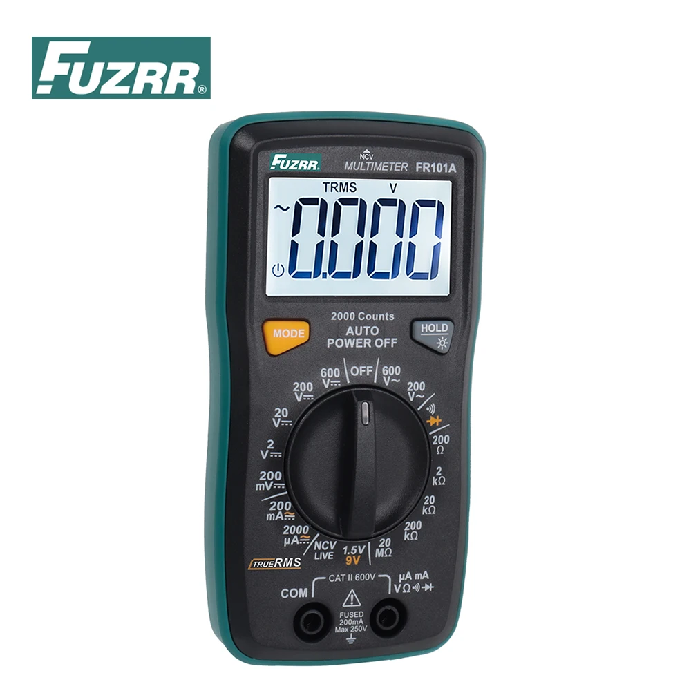 FUZRR New FR101E Digital Multimeter True RMS NCV Voltage Current Resistance Tester for Electrician Auto Range Live Wire Check