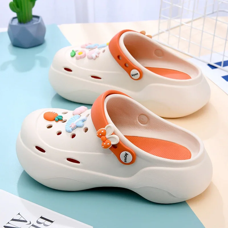 

New Women's Thick Bottom Shoes Summer Heightened Anti-slip Shoes Beach EVA Sandals Gardening Garden Shoes