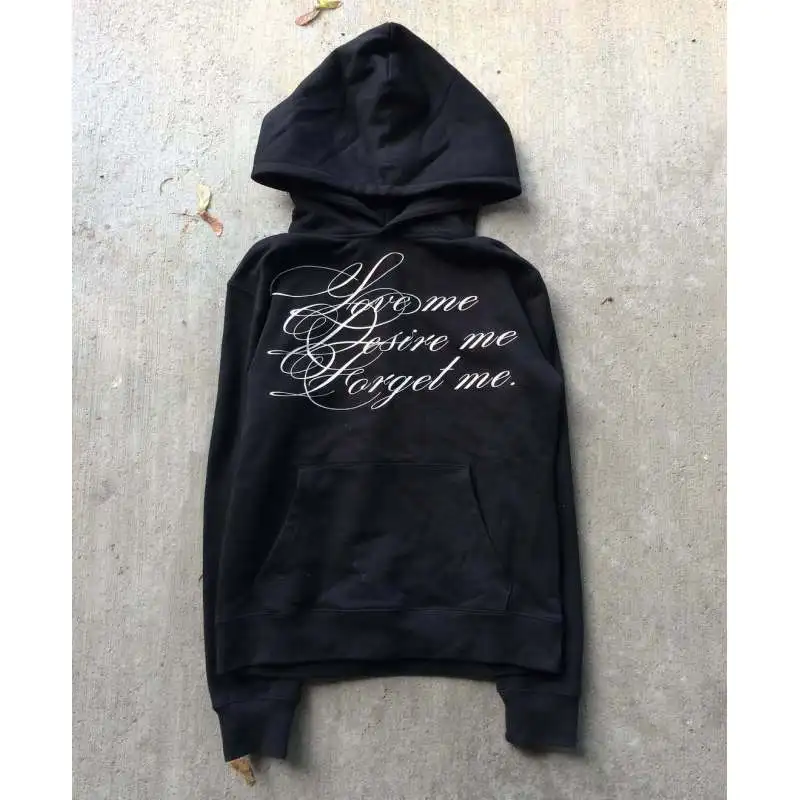 سترة بقلنسوة Y2K Streetwear Essential Dark Vintage Punk Print #2