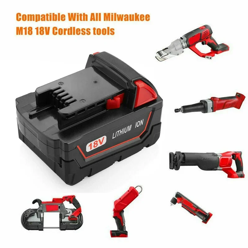 

New 18V 6000mAh Replacemet Lithium ion 6.0Ah Battery for Milwaukee 18V herramientas Xc M18 48-11-1815 Cordless Tools Batteries