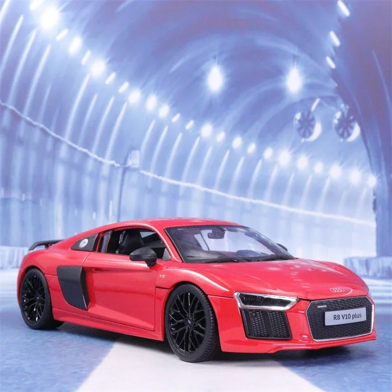 Maisto 1:18 Audi R8 V10 Plus Sports car Alloy Diecast Metal Toy Vehicle Car Model High Simulation Collection Children Gift B240