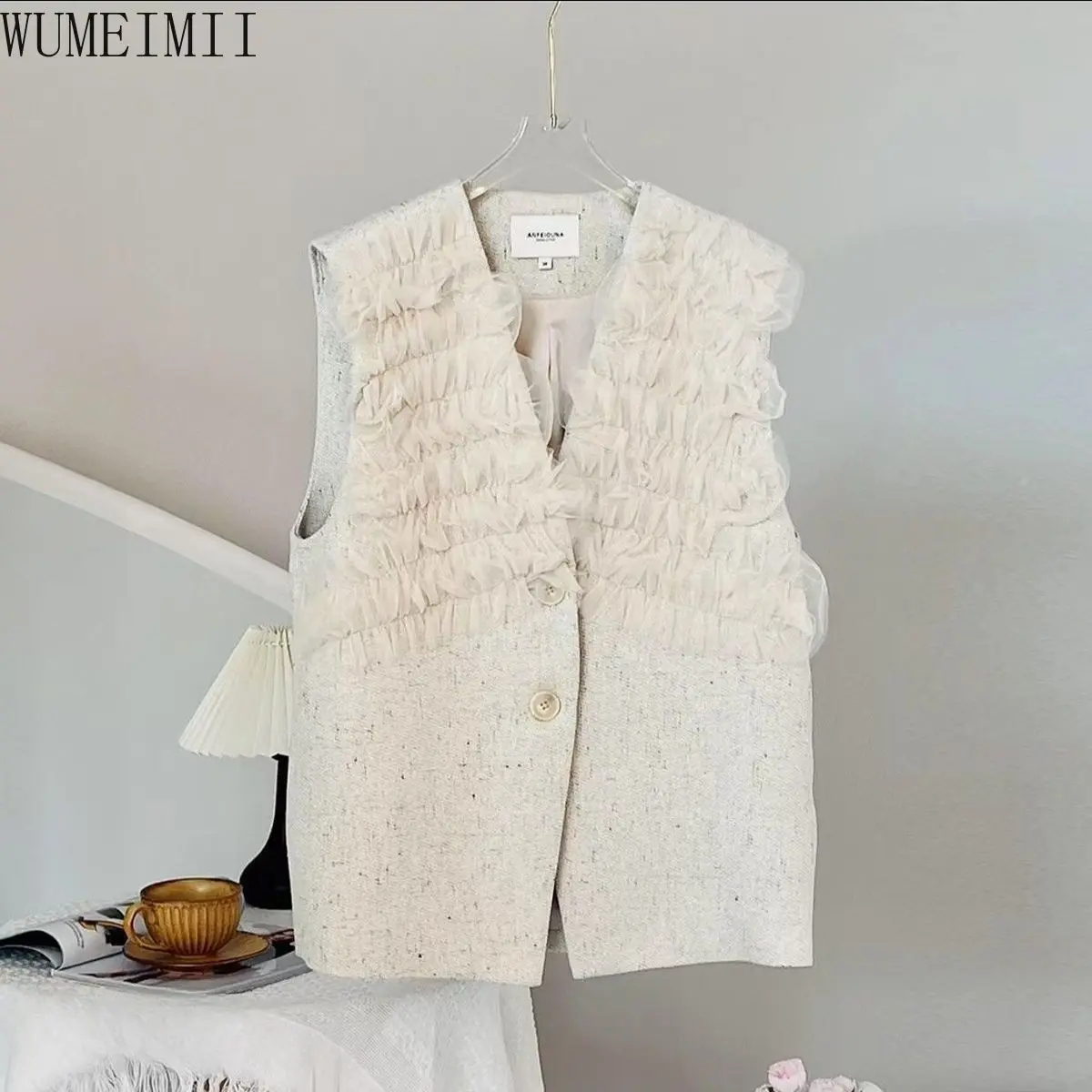 Summer new small vest heavy craftsmanship single-breasted suit vest top  jackets vest women